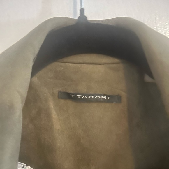 T Tahari suede feel open jacket - Picture 3 of 8